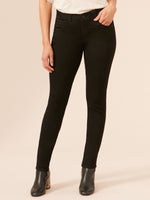 Black Stretch Denim "Ab"solution 34 Inch Long Inseam Booty Lift Tall Jegging Jeans