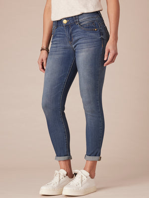 Absolution Blue Denim Petite Ankle Skimmer Jeans