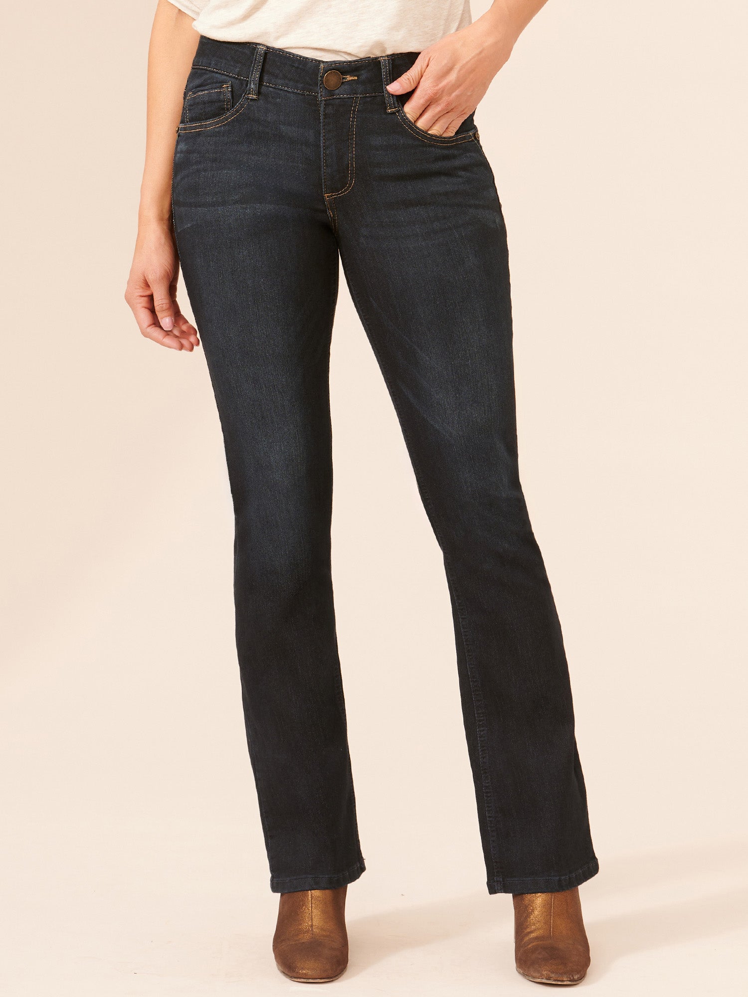Hsn Democracy Kathryn Bootcut Distressed Jean