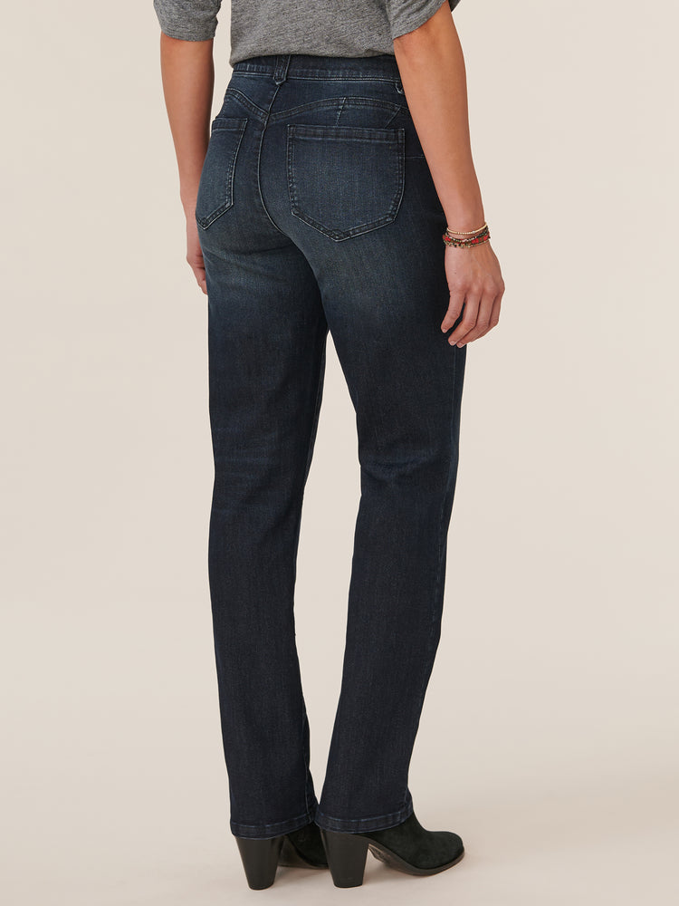 "Ab"solution 33" Inseam Straight Leg Dark Indigo Artisanal Denim Tall Jeans