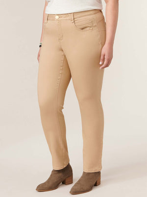 Absolution Booty Lift Plus Straight Leg Colored Stretch Jean Vintage Wheat