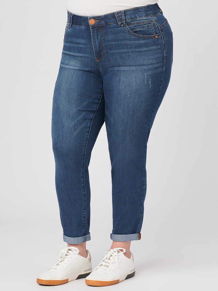 Absolution Indigo Denim Ankle Skimmer Plus Jeans– Democracy Clothing