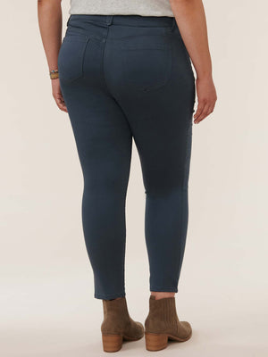 "Ab"solution Ankle Length Plus Size Colored Jegging Orion Blue