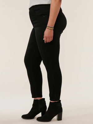 "Ab"solution Black Denim Plus Size High Rise Skinny Jeans 