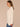 Heather Cream Long Sleeve Double Band Crew Neck Asymmetrical Hem Mixed Media Knit Top