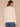 Heather Cream Long Sleeve Double Band Crew Neck Asymmetrical Hem Mixed Media Petite Knit Top
