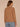 Heather Saddle Long Sleeve Double Band Crew Neck Asymmetrical Hem Mixed Media Knit Top