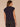 Heather Evening Blue Extended Cap Sleeve Scoop Neck Center Seam Rhinestone Detail Surplus Shirttail Hem Petite Knit Top