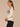 Heather Cream Black Long Dolman Sleeve Boat Neck Scallop Contrast Seam Round Hem Floral Placement Print Stripe Texture Petite Knit Top