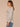 Heather Grey Long Ribbed Raglan Blouson Sleeve Scoop Neck Embroidered Detail Surplus Shirttail Hem Mixed Media Knit Top
