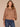 Heather Tobacco Three Quarter Dolman Origami Sleeve Scoop Neck Back Center Seam Rhinestone Detail Shirttail Hem Knit Top
