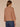 Heather Tobacco Three Quarter Dolman Origami Sleeve Scoop Neck Back Center Seam Rhinestone Detail Shirttail Hem Knit Top