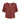 Burnt Henna Cherry Chocolate Dotted Ruched Elbow Puff Sleeve Scoop Neck Keyhole Back Surplus Hem Abstract Print Plus Size Knit Top