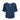 Ensign Blue Navy Dotted Ruched Elbow Puff Sleeve Scoop Neck Keyhole Back Surplus Hem Abstract Print Knit Top