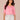 Sachet Pink Fuchsia Dotted Elbow Ruched Puff Sleeve Back Keyhole Abstract Print Scoop Neck Petite Knit Top