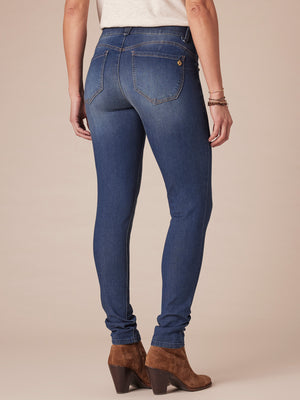absolution Booty Lift Long 32" Inseam Stretch Blue Denim Jegging Tall Jeggings Mid Rise Skinny Jeans for girls