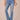 Mid Blue Denim Absolution High Rise Embroidered Cascading D Back Pocket Itty Bitty Boot Jean