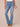 Mid Blue Denim Absolution High Rise Embroidered Cascading D Back Pocket Itty Bitty Boot Jean