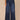 Blue Denim Absolution High Rise Slightly Arched Yoke Six Pocket Utility Double Pockets Dart Seams Wide Leg Jean