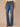 Blue Artisanal Denim Absolution High Rise Slightly Arched Back Yoke Whiskering Fading Itty Bitty Boot Jean