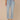 Light Blue Vintage Denim Absolution High Rise Sweetheart Shaped Back Yoke Six Pockets Finished Reverse Fray Scallop Cropped Hem Petite Itty Bitty Flare Jean