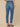 Mid Blue Artisanal Denim Absolution High Rise Seamless Paisley Embroidered Fray Hem Petite Ankle Skimmer Jean