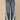 Blue Denim Absolution Skyrise Round Up Yoke Curved Panel Abstract Floral Applique Wide Leg Jeans