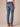 Distressed Stretch Blue Denim Petite Women's "Ab"solution Straight Leg Jeans