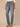 Mid Blue Artisanal Denim Absolution Sweetheart Shaped Back Yoke Angled Dart Seams Whiskering Fading Booty Lift Straight Leg Petite Jean