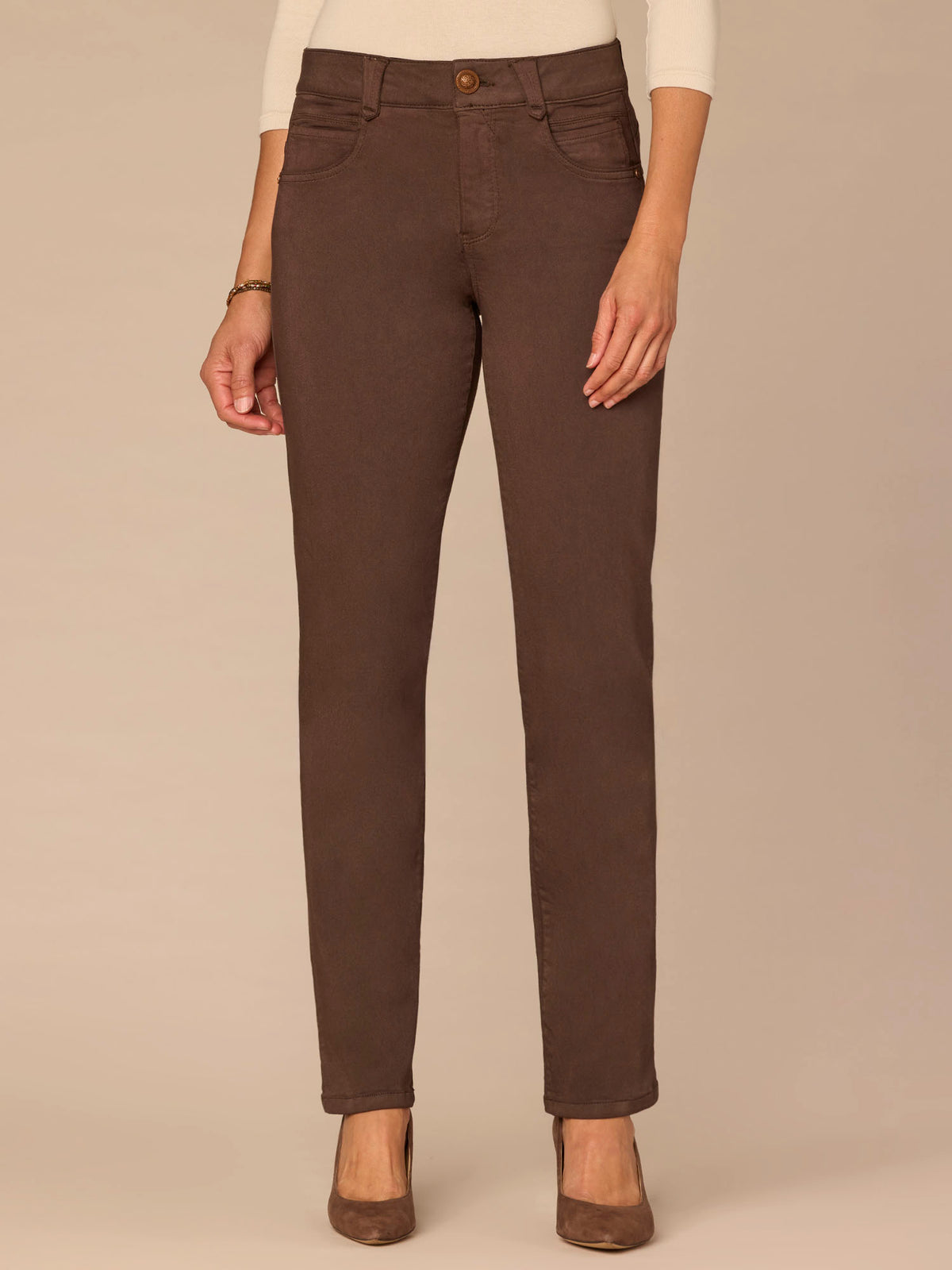 "Ab"solution® Straight Leg Colored Jeans