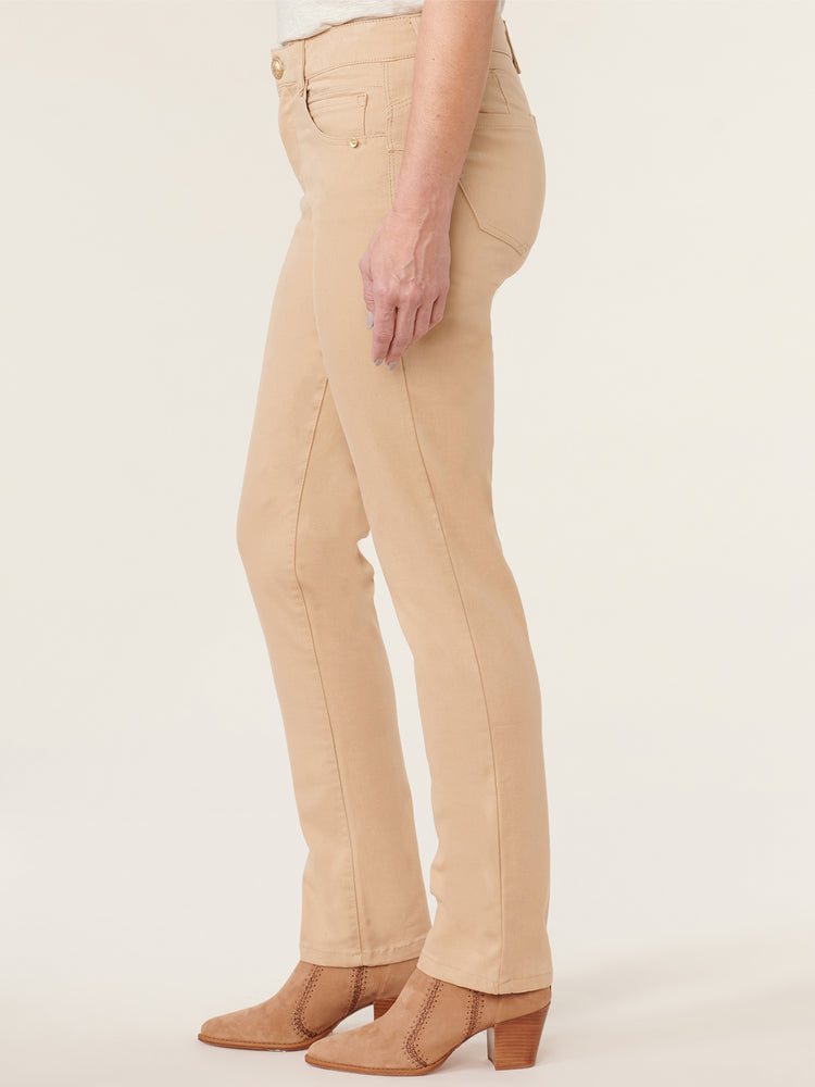 "Ab"solution Booty Lift Straight Leg Colored Jeans Stretch Vintage Wheat