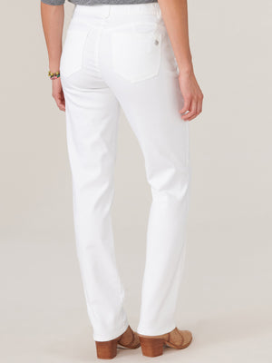 "Ab"solution® Straight Leg White Jeans