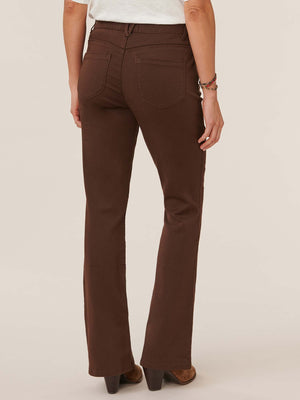 Cold Brew Brown "Ab"solution Colored High Rise Itty Bitty Boot Jeans