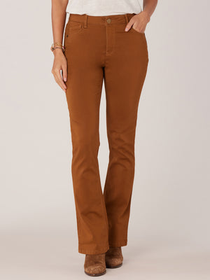 Roasted Pecan "Ab"solution Colored High Rise Itty Bitty Boot Jeans