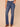 Blue Denim Absolution High Rise Slightly Arched Back Yoke Slash Pockets 3D Embroidered Back Pockets Itty Bitty Boot Jean