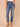 Blue Denim Absolution High Rise Slightly Arched Back Yoke Seamless Floral Embroidery Fray Hem Ankle Skimmer Jean