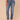 Blue Denim Absolution High Rise Slightly Arched Back Yoke Seamless Floral Embroidery Fray Hem Ankle Skimmer Petite Jean