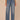 Indigo Denim Absolution Mid-Rise Sweetheart Yoke Four Pocket Destruction Detail Wide Leg Jean