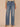 Indigo Denim Absolution Mid-Rise Sweetheart Yoke Four Pocket Destruction Detail Wide Leg Jean