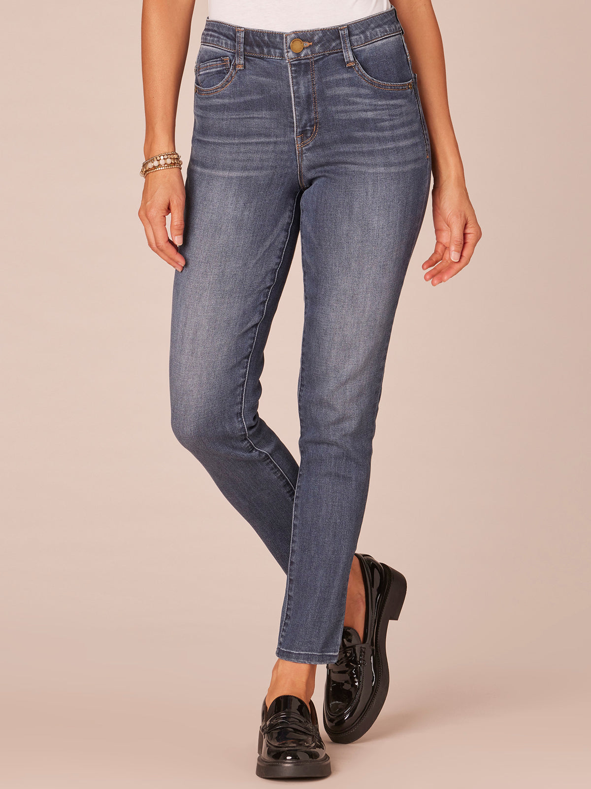 Modern "Ab"solution High Rise Ankle Length Skinny Jeans