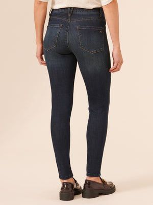 Absolution High Rise Ankle Length Stretch Indigo Denim Petite Jeans For Women