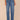 Mid Blue Denim Absolution High Rise Slightly Arched Yoke Four Pocket Petite Stovepipe Jean