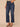 Blue Denim Absolution High Rise Sweetheart Yoke Five Pocket Double Side Seam Rhinestone Detail Cropped Hem Ankle Straight Leg Jean