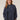 Heather Carbon Blue Long Blouson Sleeve Shawl Collar Open Cardi