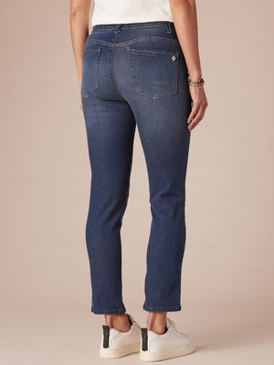 "Ab"solution Blue Denim High Rise Ankle Length Skinny Jean