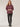 Raspberry Black Paid Long Blouson Raglan Sleeve Button Front Jacket