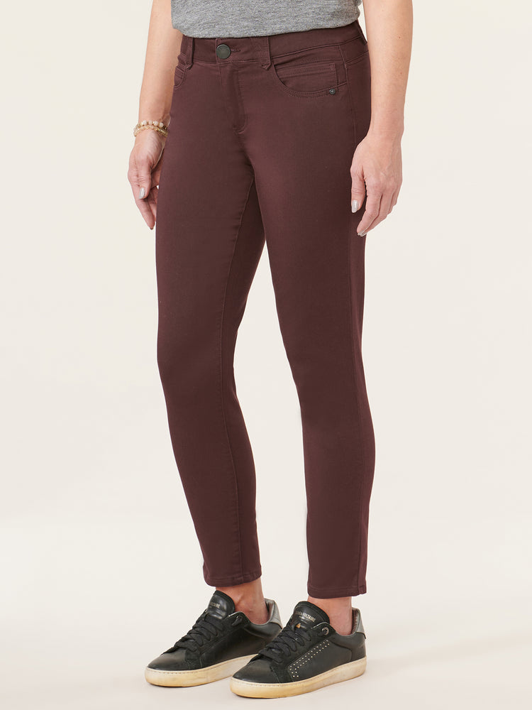 Absolution Ankle Length deep burgundy Petite colored Jegging skinny jeans jeggings