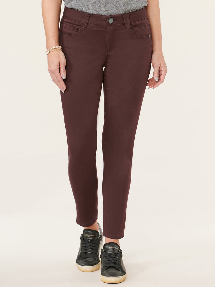 Absolution Ankle Length deep burgundy Petite colored Jegging skinny jeans jeggings