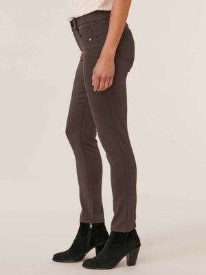 "Ab"solution Booty Lift Ankle Length Stretch Colored Jeggings espresso brown