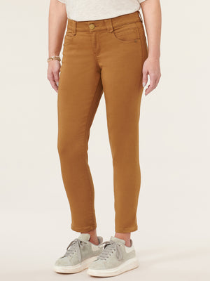 "Ab"solution Booty Lift Ankle Length Stretch Colored Jeggings roasted pecan skinny jeans